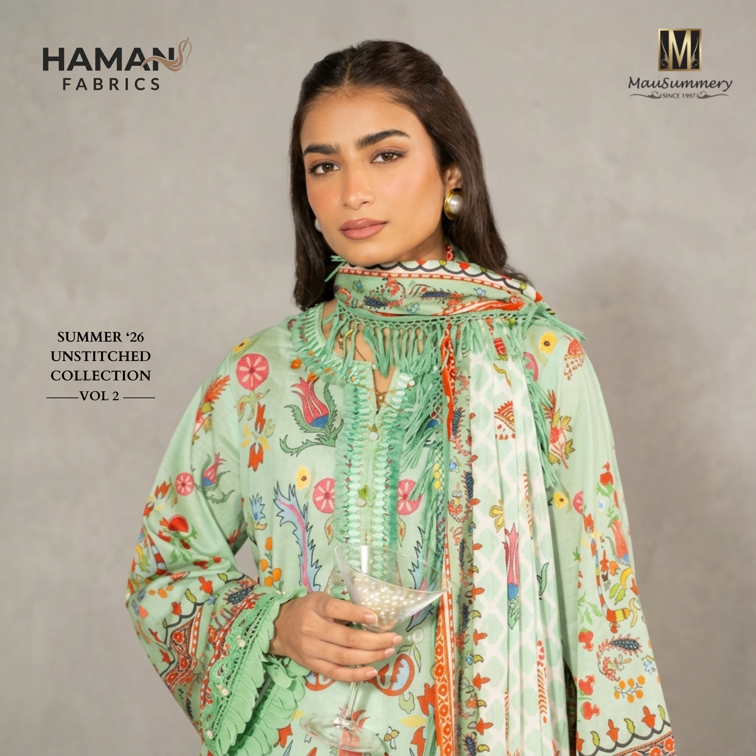 3 PIECE UNSTITCHED LAWN DIGITAL SUIT – MAUSUMMERY INSPIRED