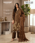 Fancy Lawn Luxury Embroidered Suit with Dupatta & Trouser