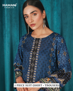 Prussian Blue 2 Piece Premium Lawn Suit – Classic Summer Elegance