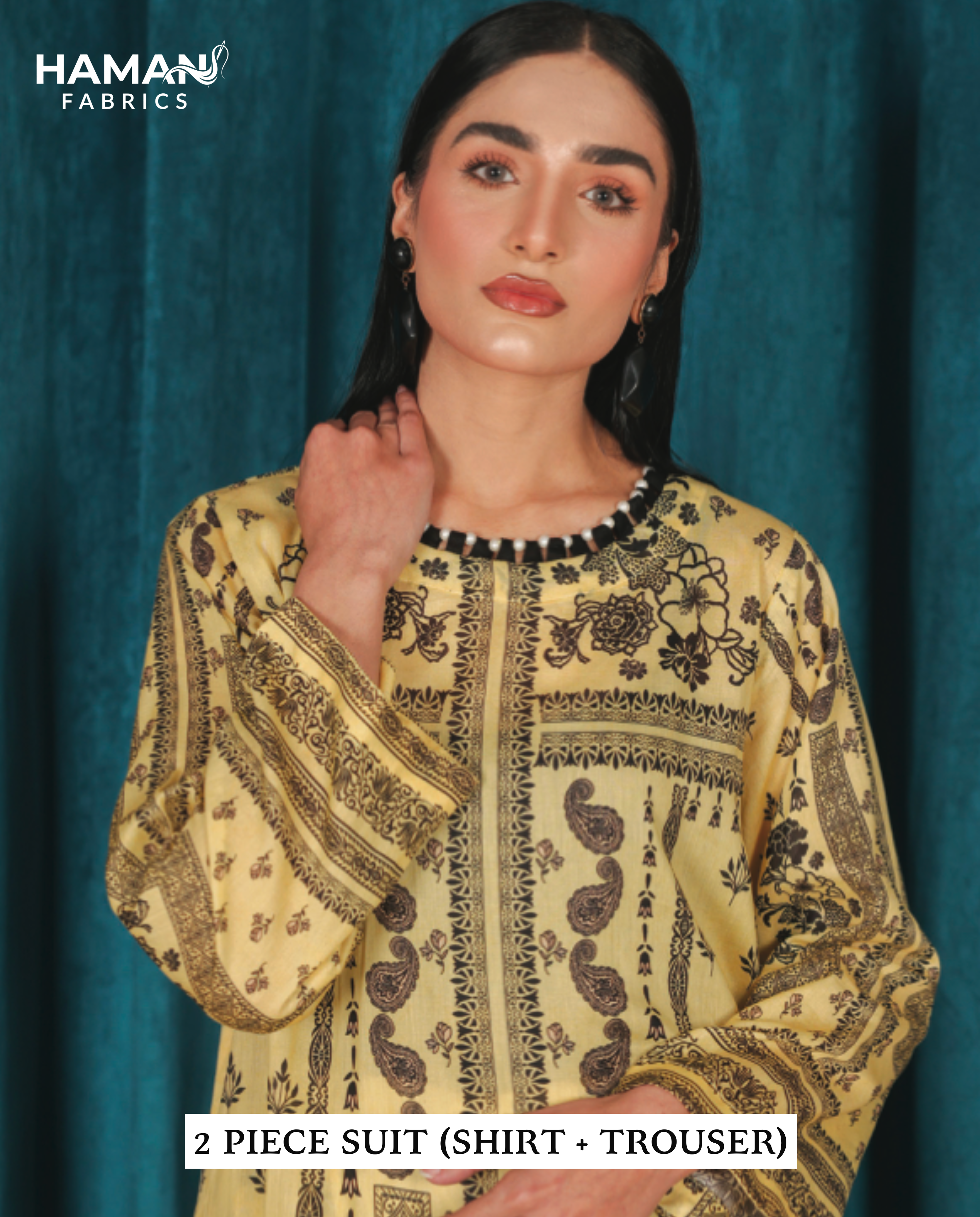 Pale Yellow 2 Piece Premium Lawn Suit – Summer Casual Wear