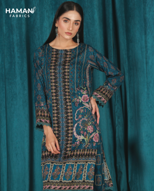 Dark Cyan 2 Piece Premium Lawn Suit – Bold Summer Elegance