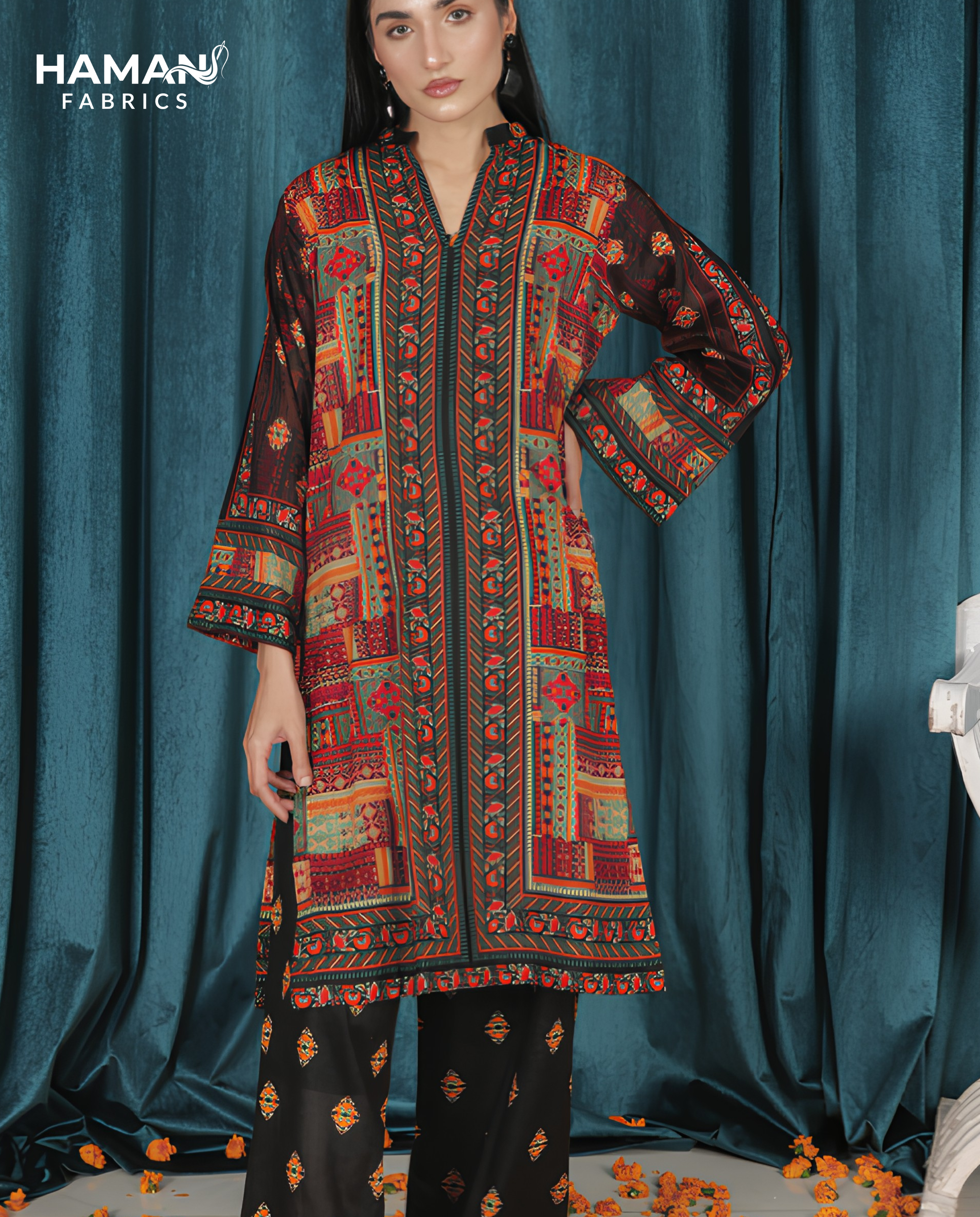Deep Maroon 2 Piece Premium Lawn Suit – Rich Elegant Summer Style