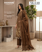 Fancy Lawn Luxury Embroidered Suit with Dupatta & Trouser