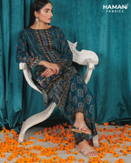 Dark Cyan 2 Piece Premium Lawn Suit – Bold Summer Elegance