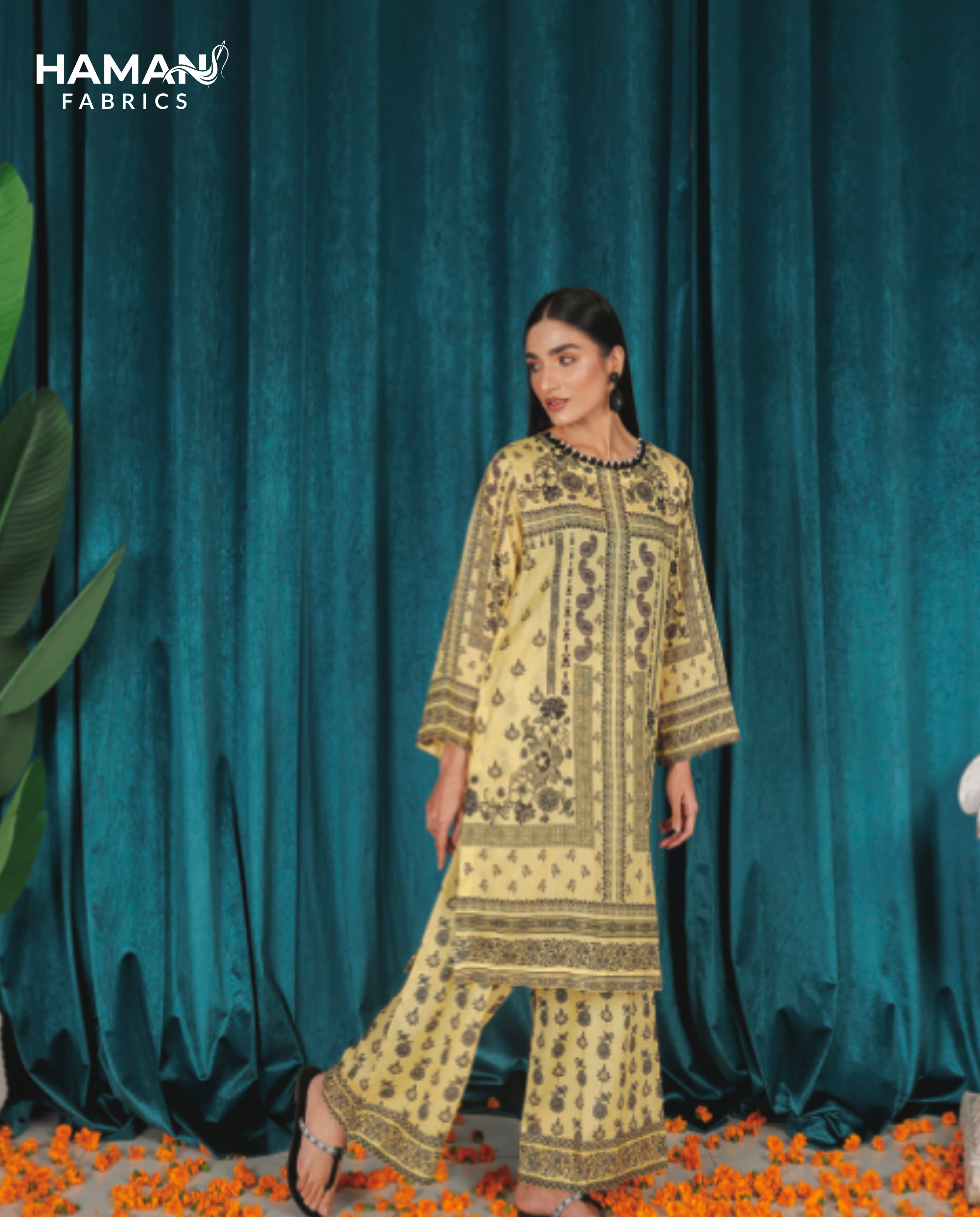 Pale Yellow 2 Piece Premium Lawn Suit – Summer Casual Wear