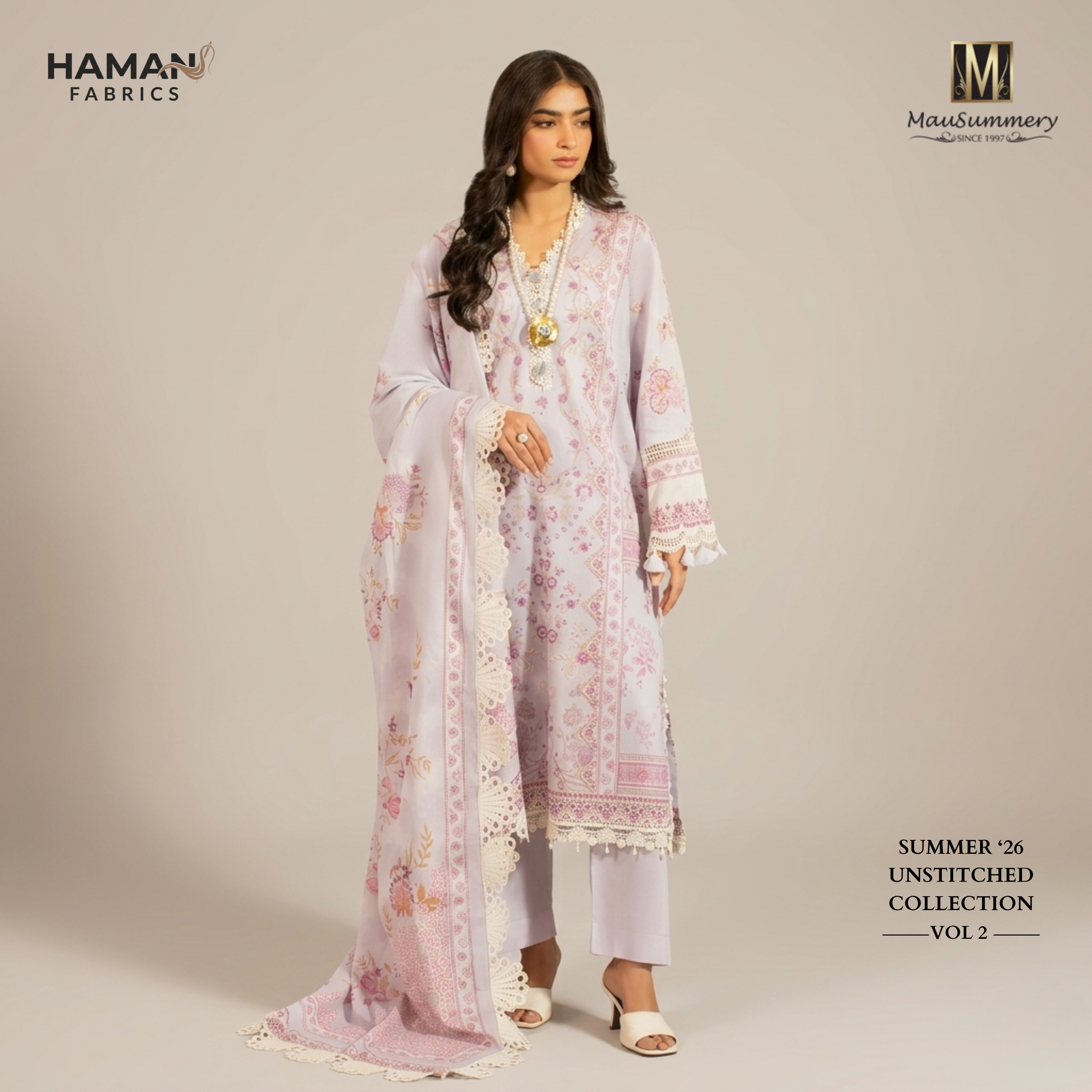 3 PIECE LILAC BLOOM UNSTITCHED LAWN DIGITAL SUIT – MAUSUMMERY INSPIRED