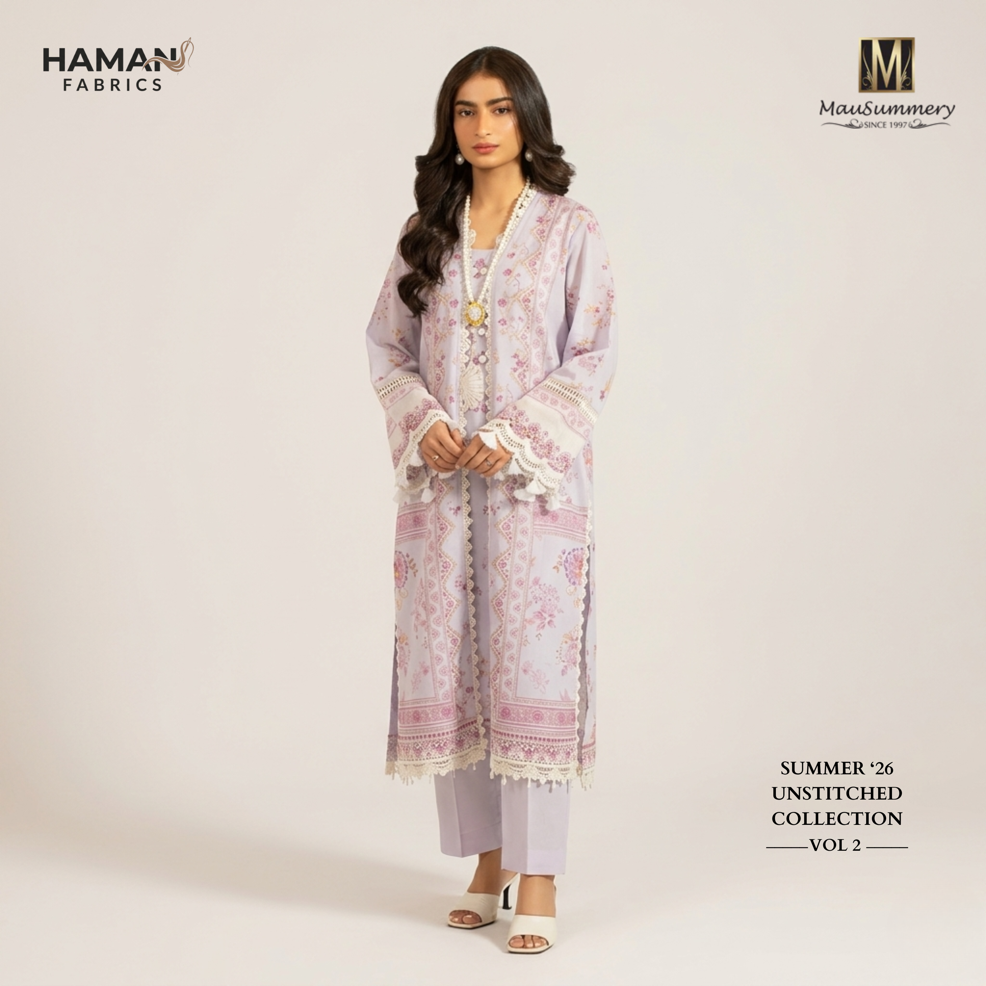 3 PIECE LILAC BLOOM UNSTITCHED LAWN DIGITAL SUIT – MAUSUMMERY INSPIRED