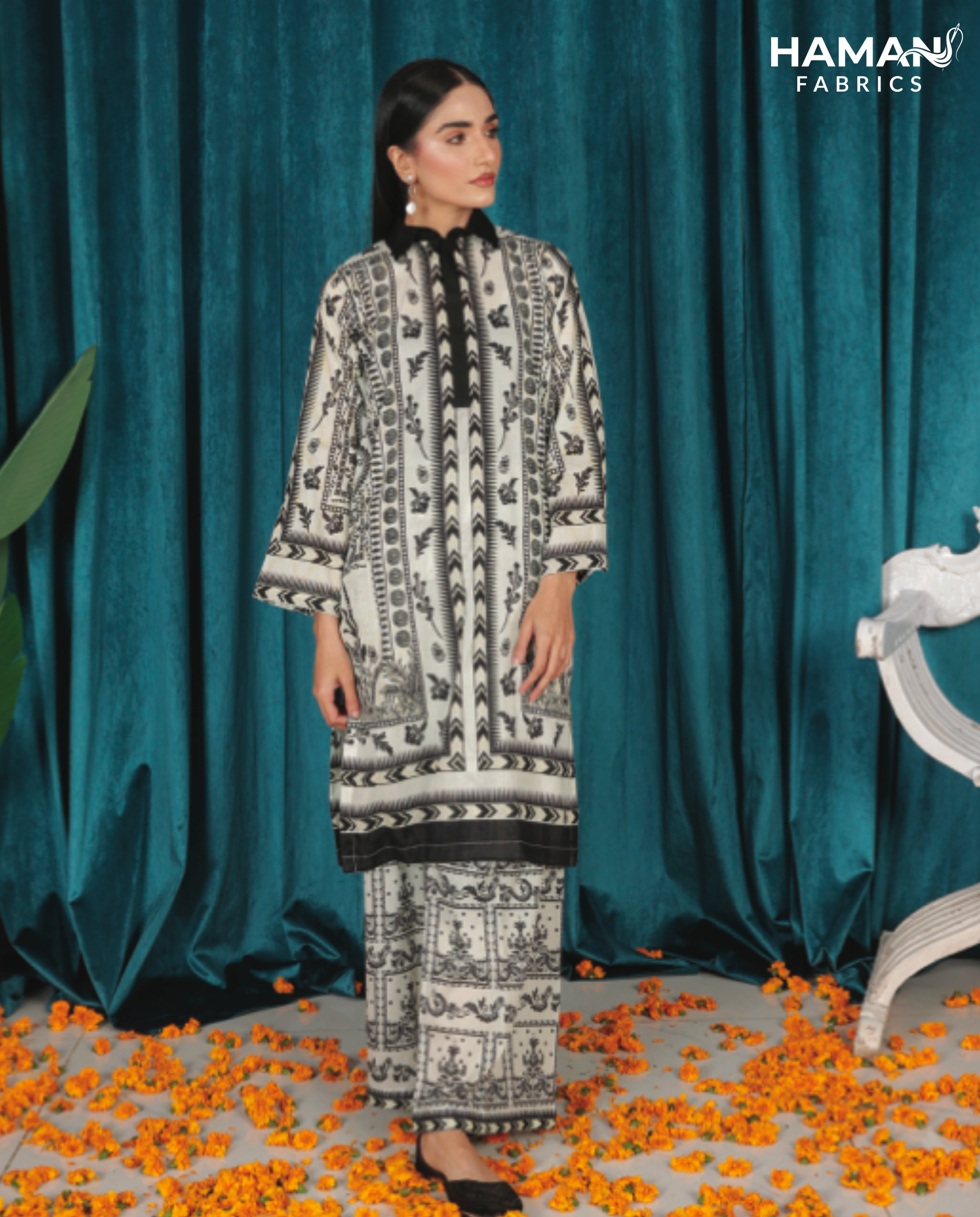 Cream 2 Piece Premium Lawn Suit – Soft Elegant Summer Wear