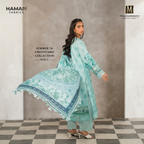MARINE – 3 PIECE UNSTITCHED LAWN DIGITAL SUIT – MAUSUMMERY INSPIRED