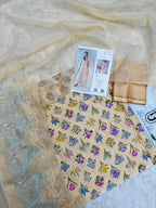 Faiza Faisal Elegant Floral 3-Piece Lawn Suit – Buttercream Summer Glow